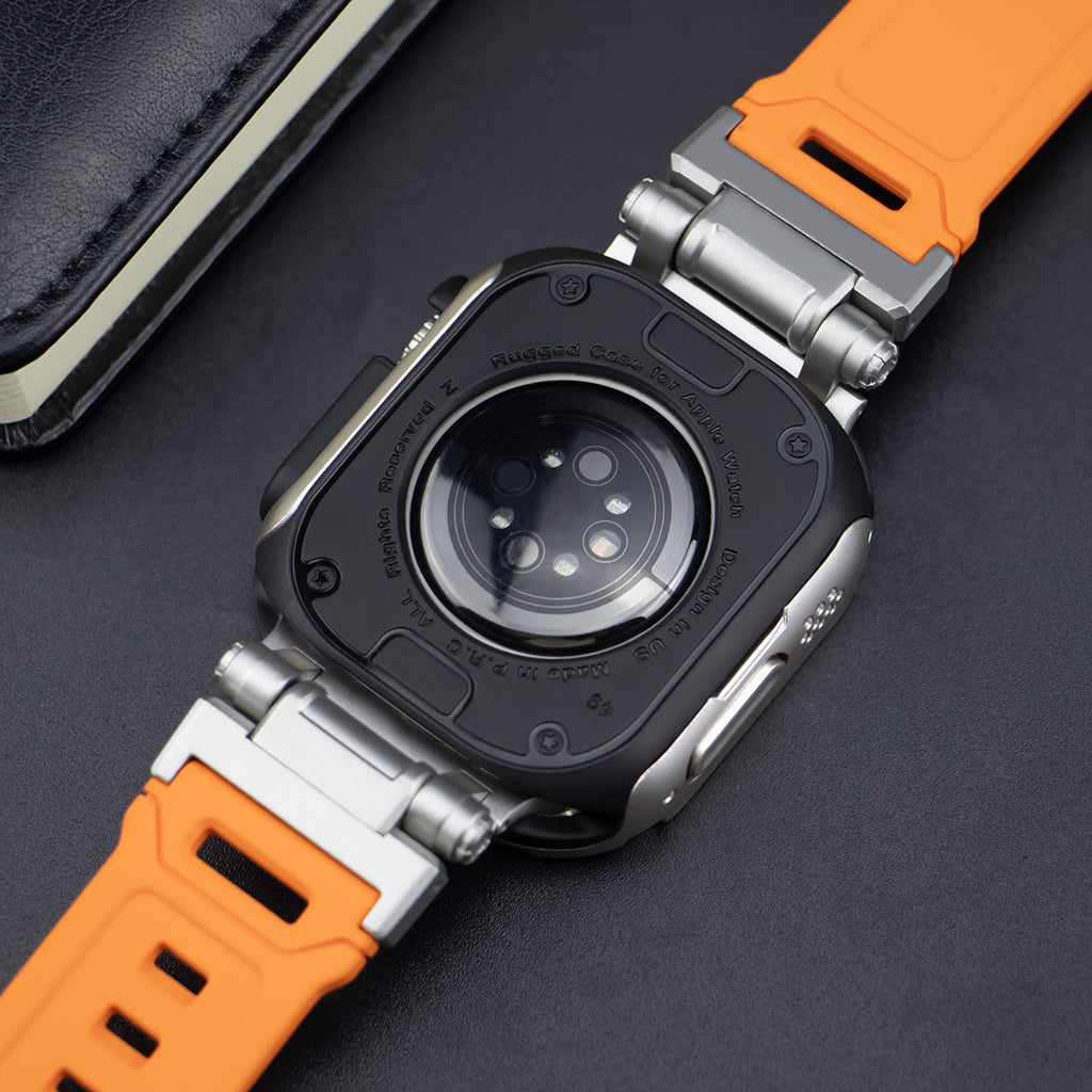 RavenTac Tactical Fluoro Gummibånd og TPU PC 2-i-1 Cover til Apple Watch | Petprovac