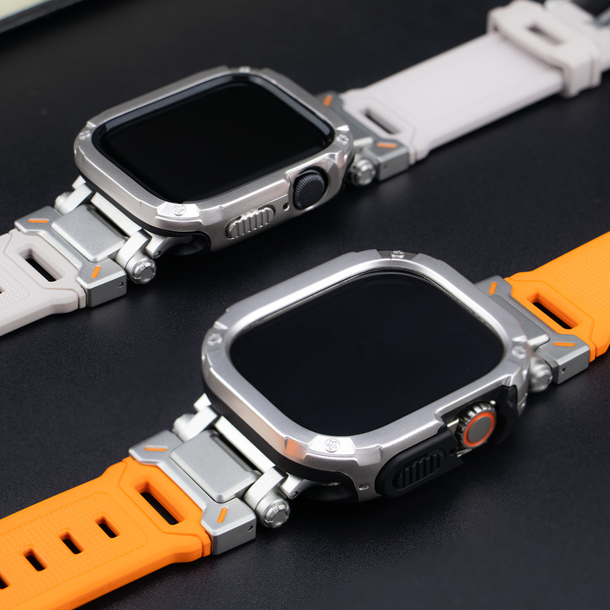 RavenTac Fluoro Gummibånd Med 2-i-1 TPU PC Cover Til Apple Watch