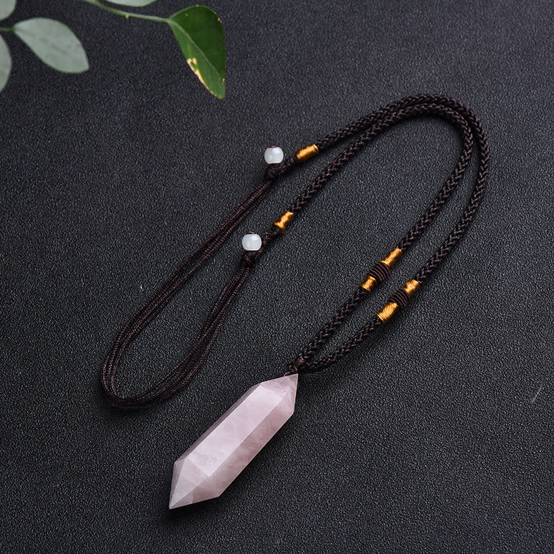 Naturlig Krystal-Amethyst Helende Halskæde – Lyra