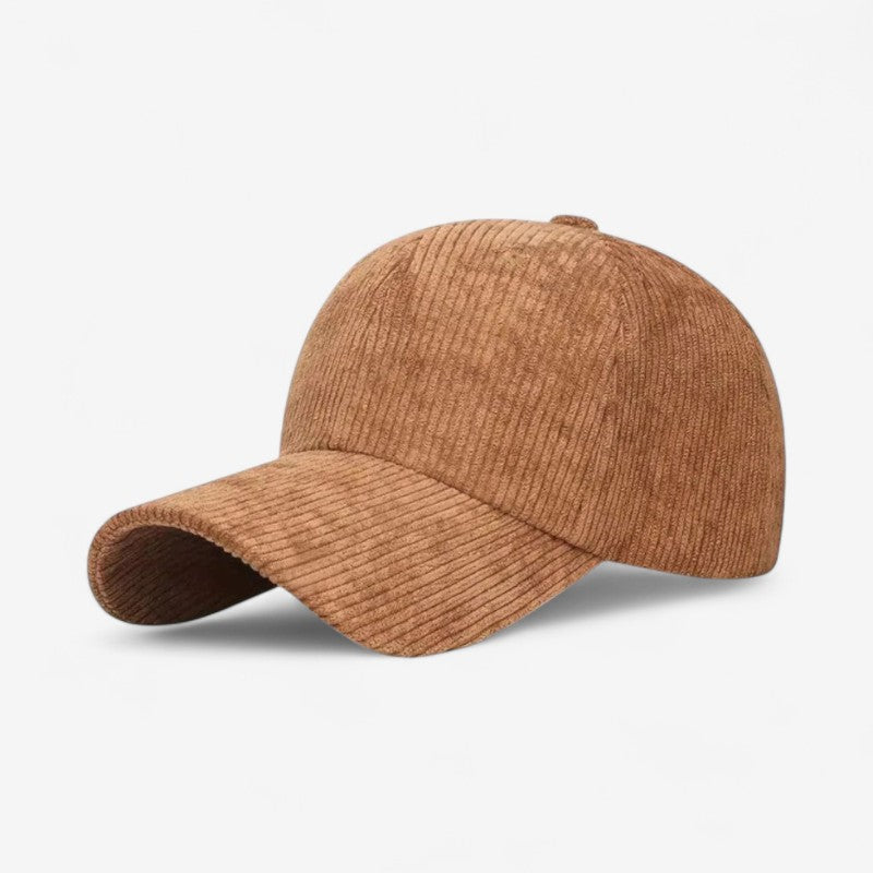 Baseball cap i fløjl med justerbar rem