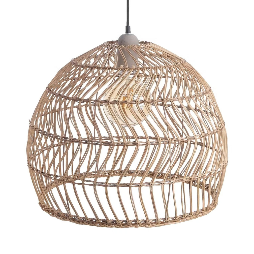 CORBELLE Lampeskærm – Håndflettet Rattan-Lampeskærm til Pendellamper