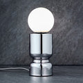 CHROME Bordlampe – Moderne Glas- & Krom-design Bordlampe