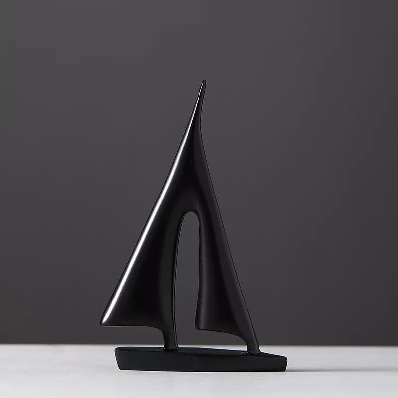 Maritim Sejlbåd Skulptur - Elegant Hjemmedekoration
