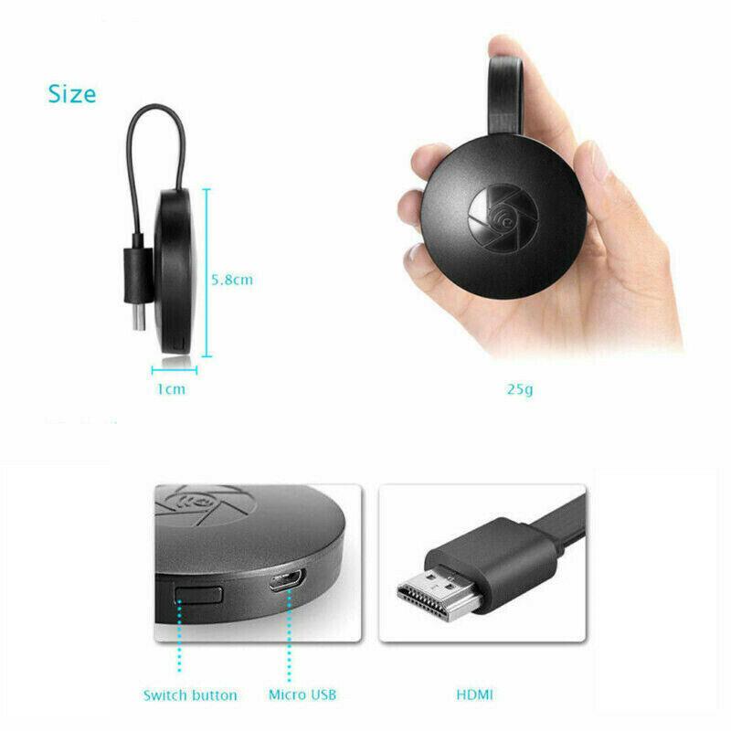 Bærbar Trådløs HDMI Modtager til 1080p Skærmspejling