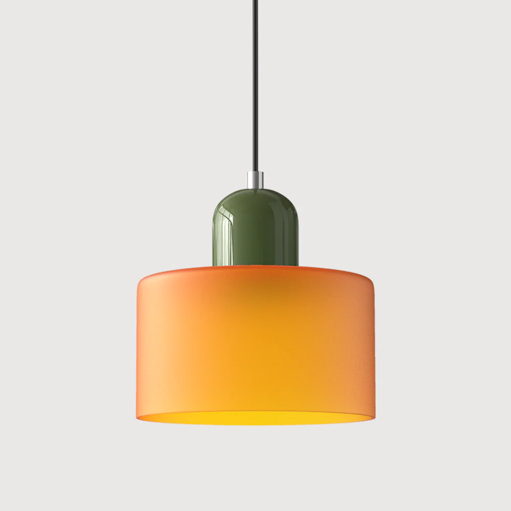 Retro Pendellampe med Glas Skærm og Justerbar Ledning for en Varm Atmosfære