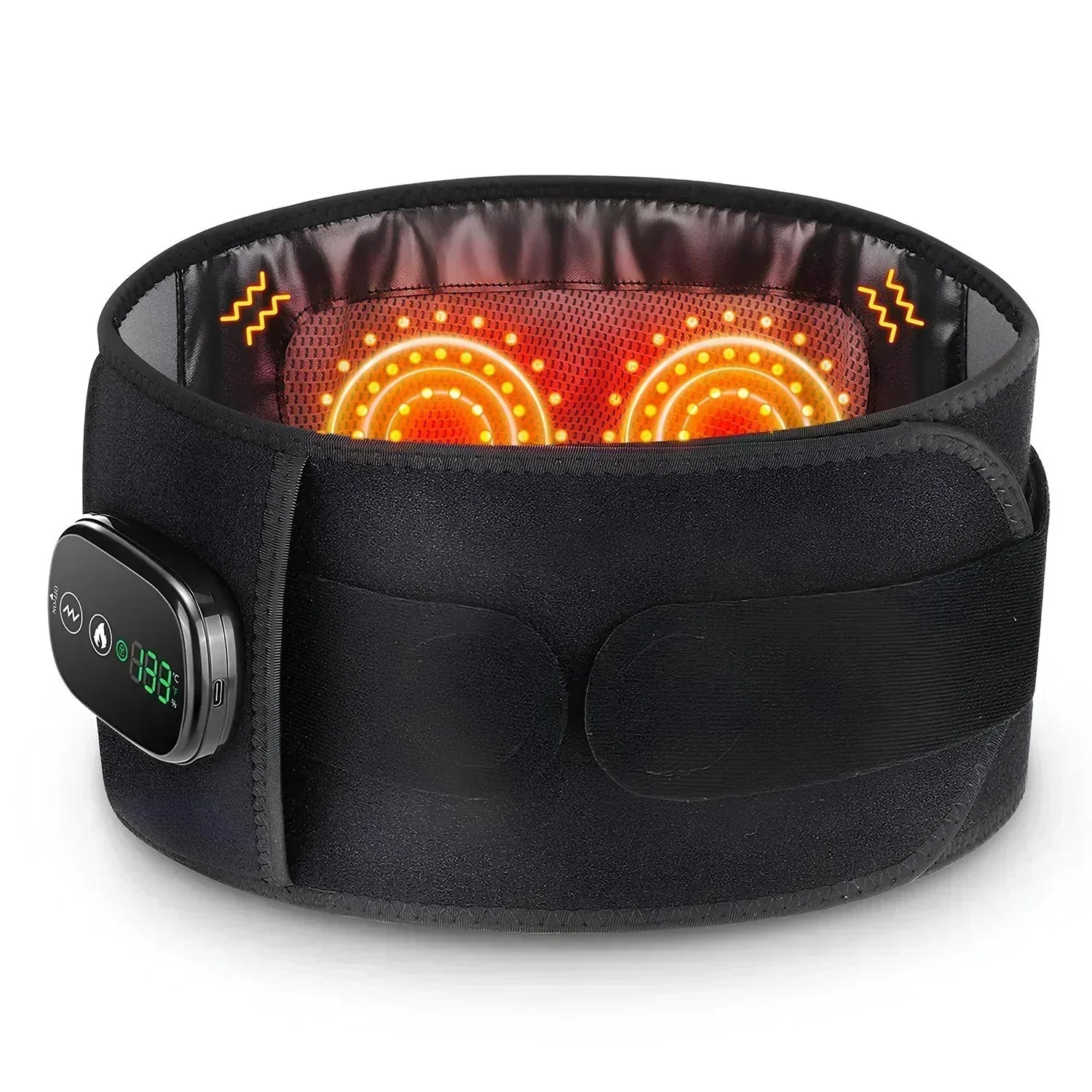 LumaFlex 630nm Rødt Lys Bælte med Varme og Vibrationsmassage