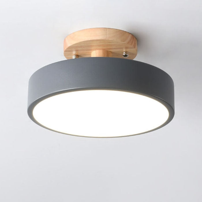LED Rund Loftlampe | Nordisk Design | Semi-Nedsænket Montering | Økonomisk Indendørs Belysning