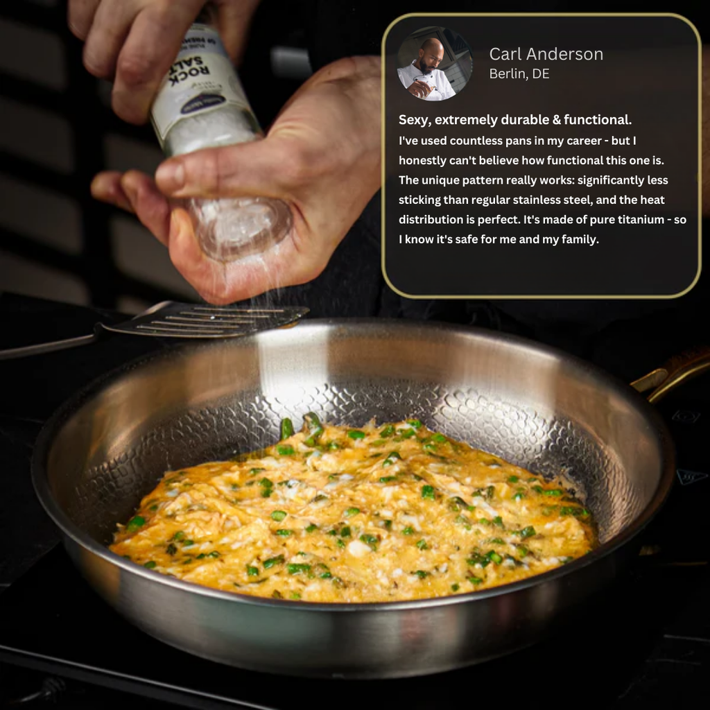NovaTi Ren Titanium Inderside Nonstick Stegepande Uden Belægninger Til Sikker Madlavning | Petprovac