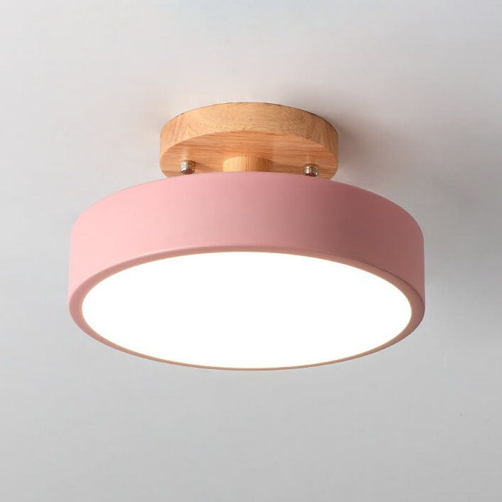 LED Rund Loftlampe | Nordisk Design | Semi-Nedsænket Montering | Økonomisk Indendørs Belysning