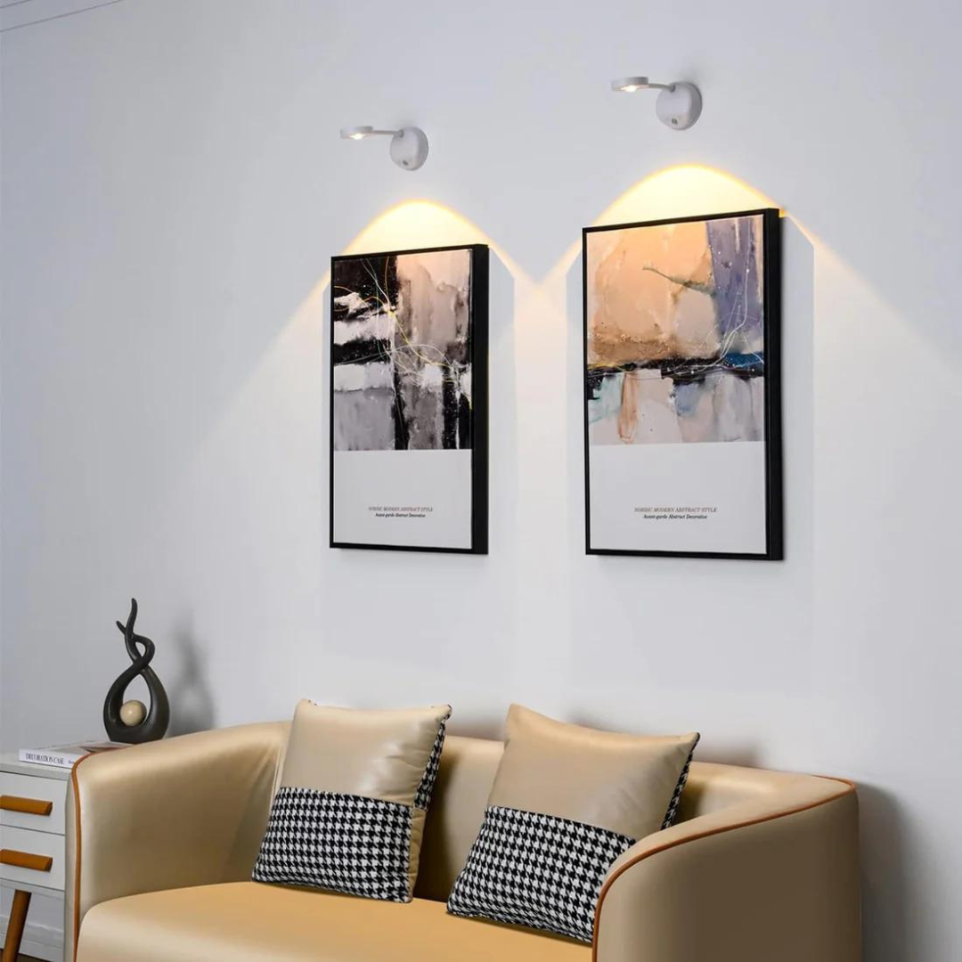 Trådløs LED-Spotlight - 360° roterbar & dæmpbar med bevægelsessensor