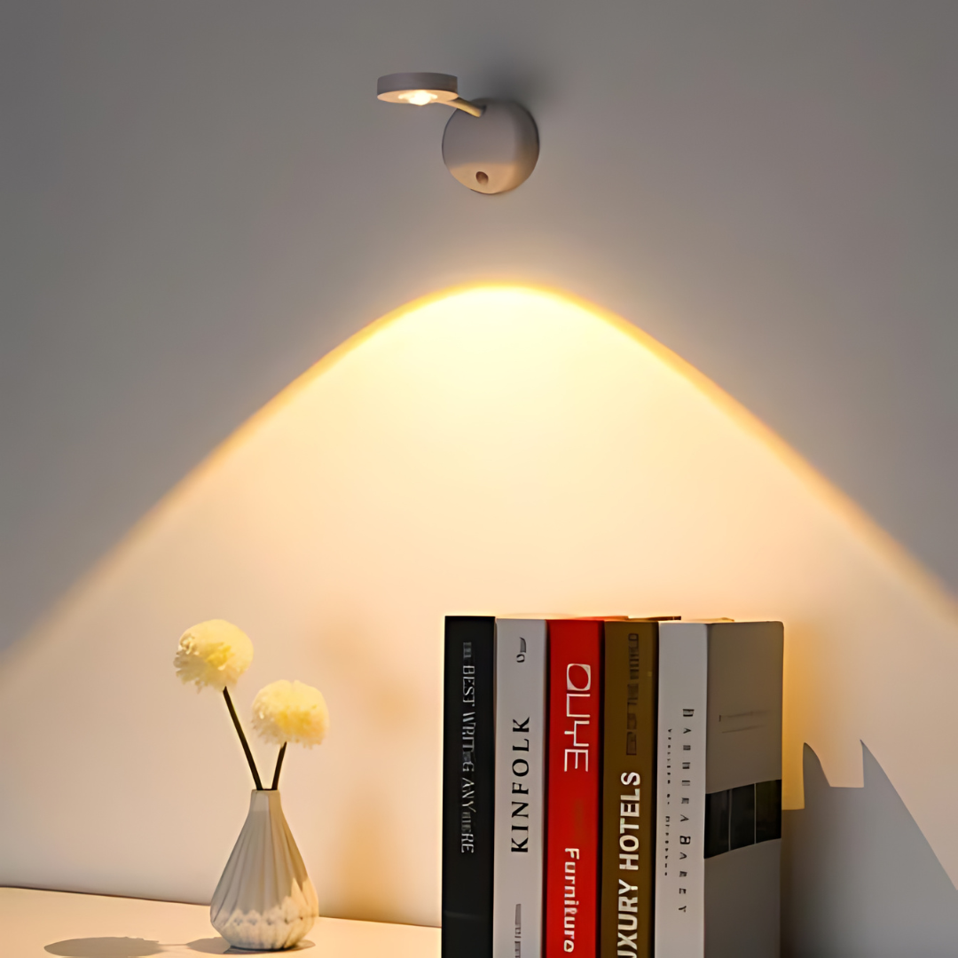 Trådløs LED-Spotlight - 360° roterbar & dæmpbar med bevægelsessensor