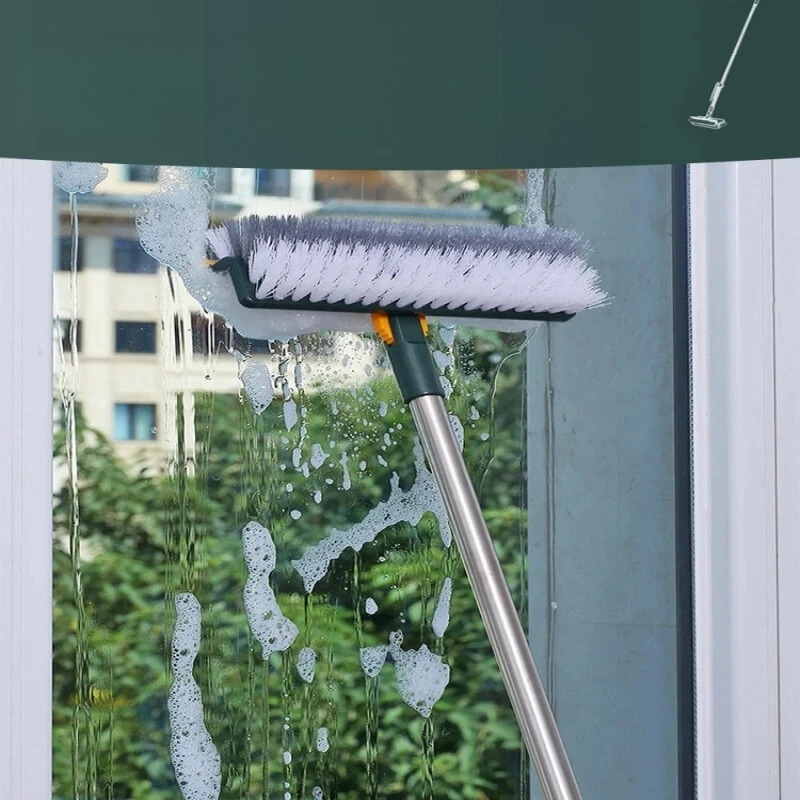 DualClean - Roterende børste med langt skaft 2-i-1 til gulve og vinduer