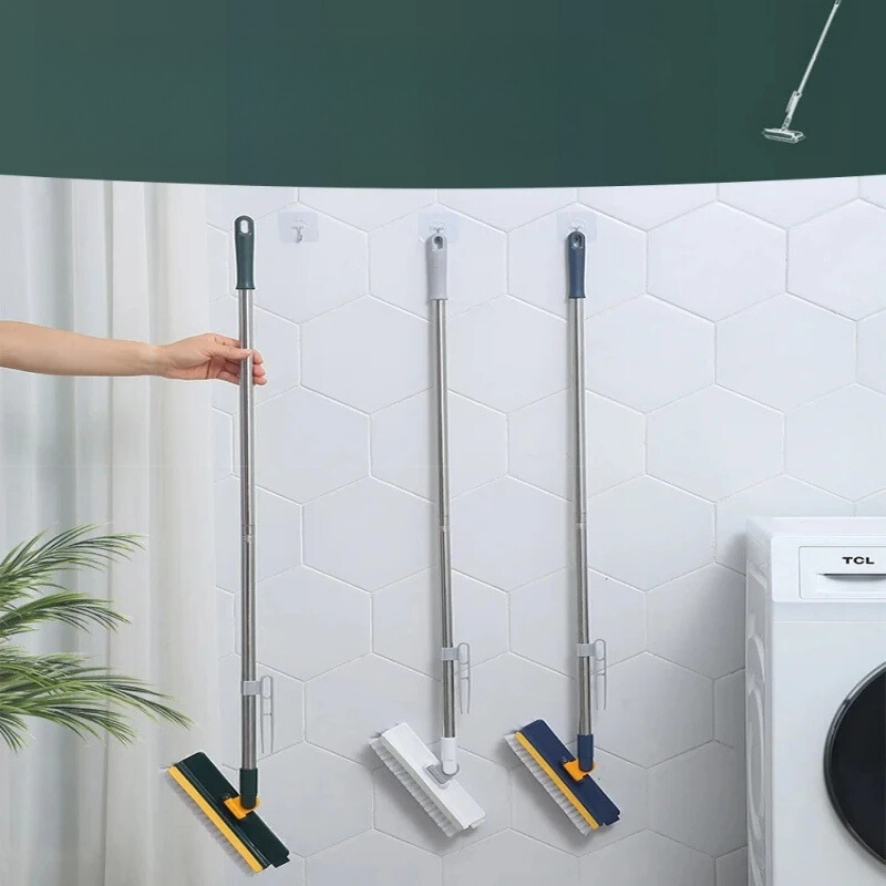 DualClean - Roterende børste med langt skaft 2-i-1 til gulve og vinduer