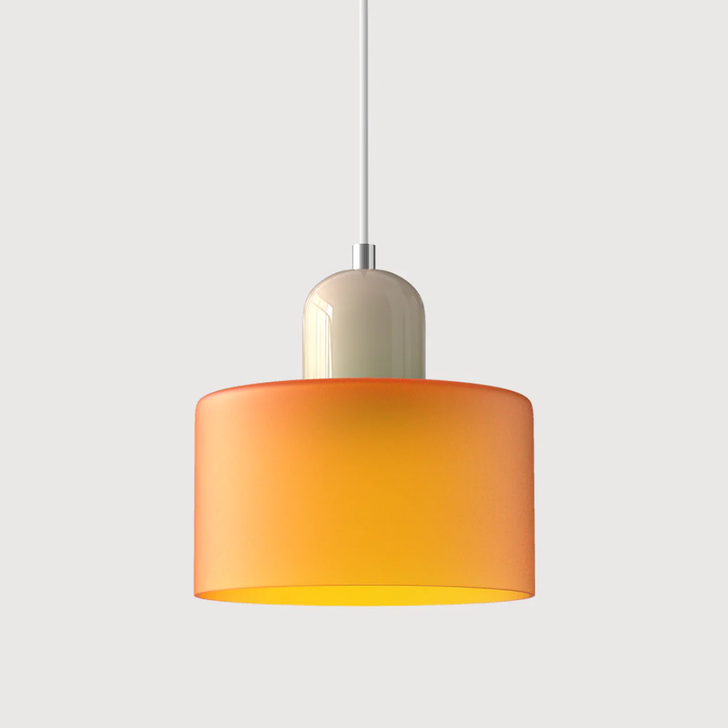 Retro Pendellampe med Glas Skærm og Justerbar Ledning for en Varm Atmosfære