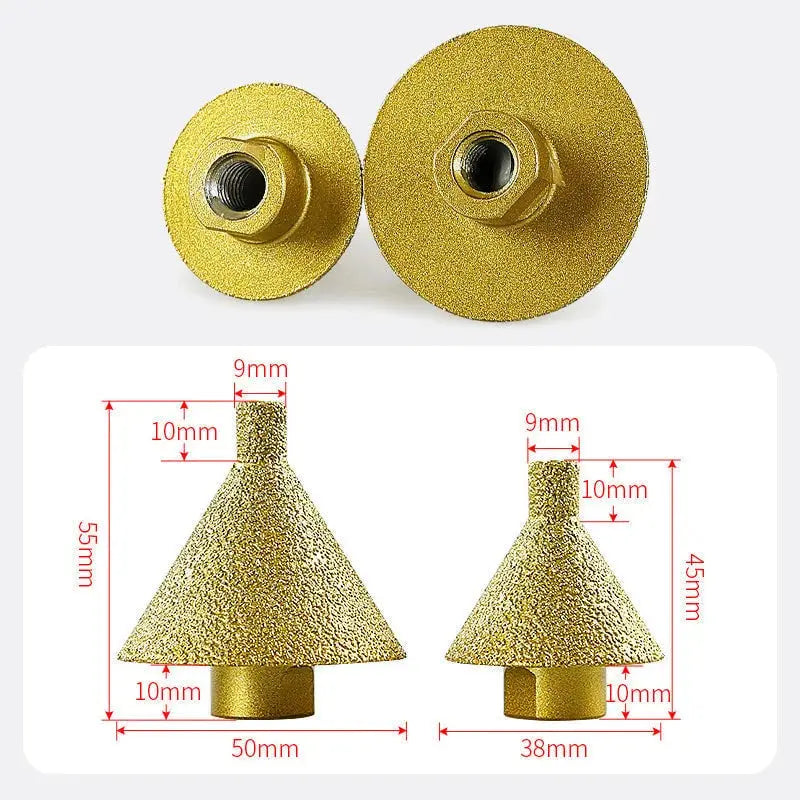 Diamantfasefræser – præcist kantbeskæring uden vand (38mm og 50mm)