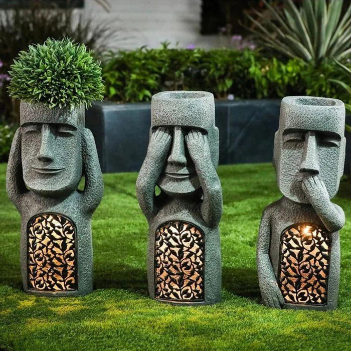 GlowPot blomstertopf med skulptureret ansigt