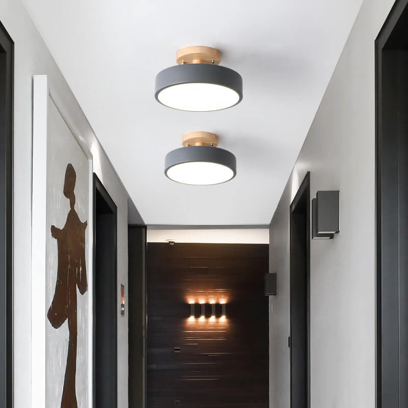 LED Rund Loftlampe | Nordisk Design | Semi-Nedsænket Montering | Økonomisk Indendørs Belysning