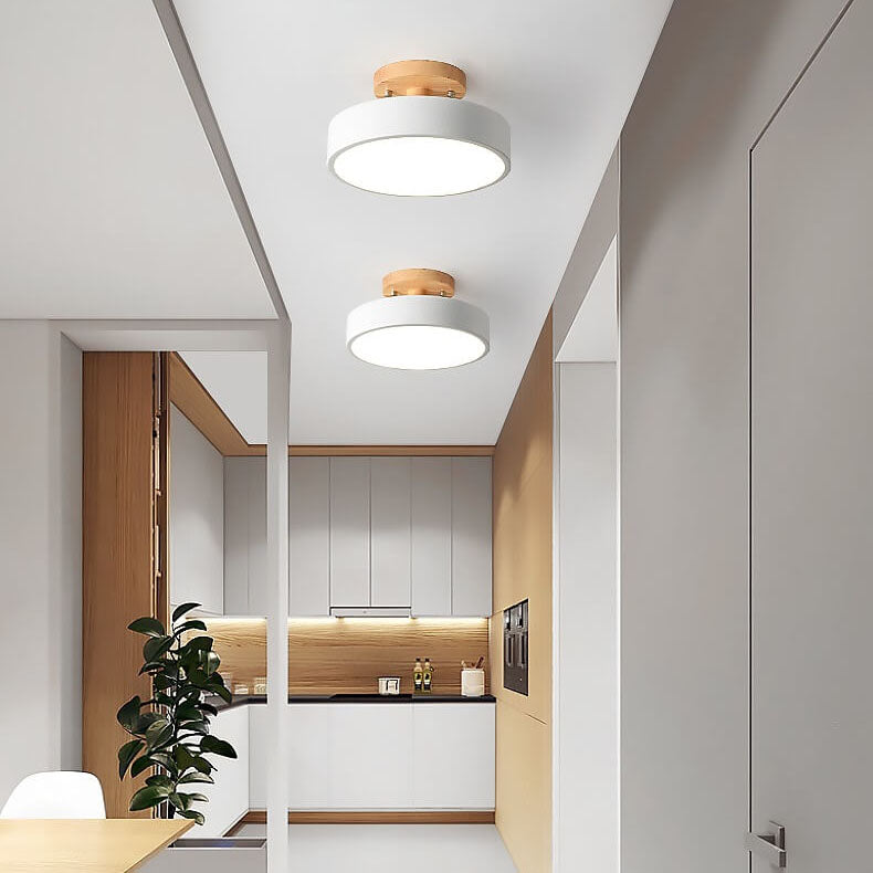 LED Rund Loftlampe | Nordisk Design | Semi-Nedsænket Montering | Økonomisk Indendørs Belysning