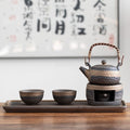 Japansk Keramisk Te-Sæt med Varmer for Fred og Elegance
