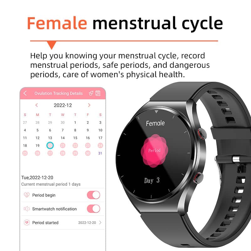 Én-Klik Blodsukker Blodtryk Ekg/Ekg Hrv Hjerteovervågning Suga Pro Sundhed Smartswatch