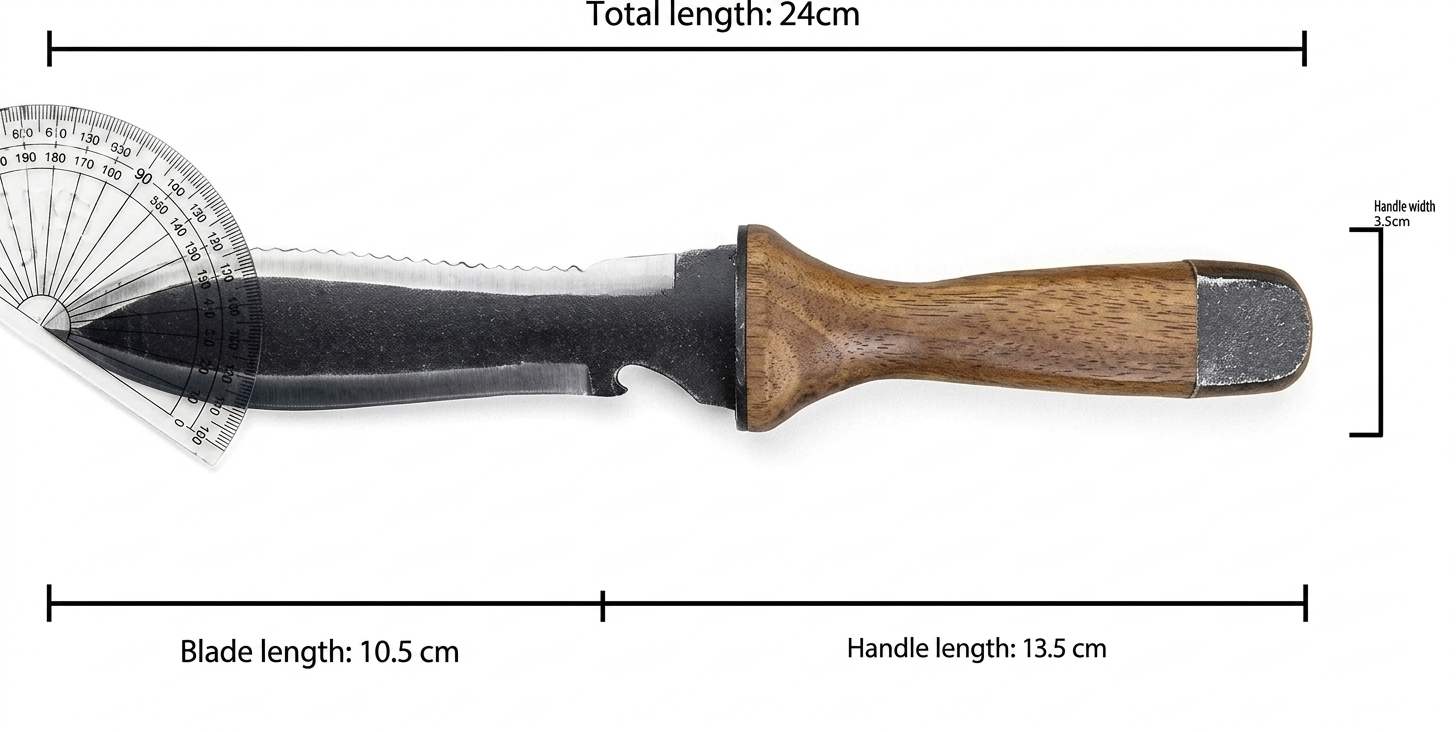 TrailForge Pro Grip Udendørs Overlevelseskniv Med Ergonomisk Håndtag Og Holdbar Klinge | Petprovac