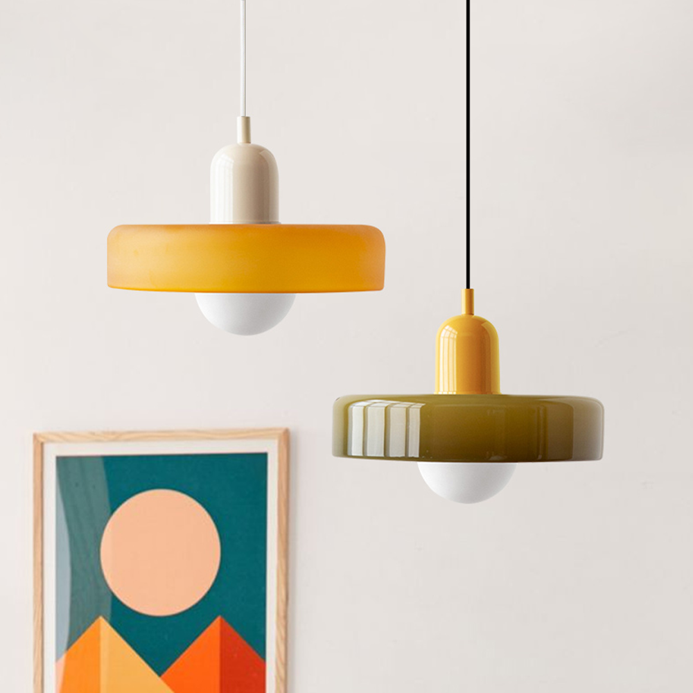 Bauhaus Aurelo Farvet Glas Pendelampe Til Spisestuer