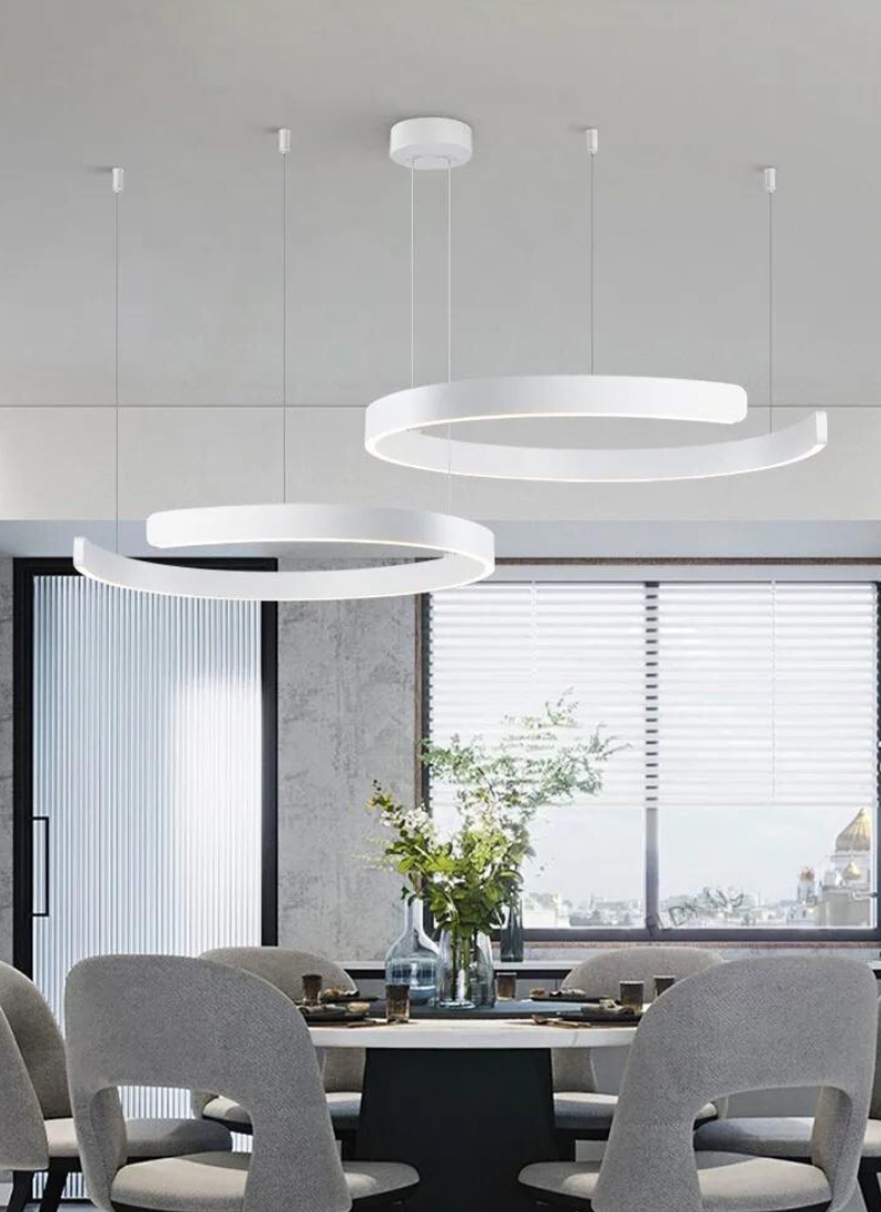 AerisGlow Moderne Rund LED Loftkrone Til Stuen
