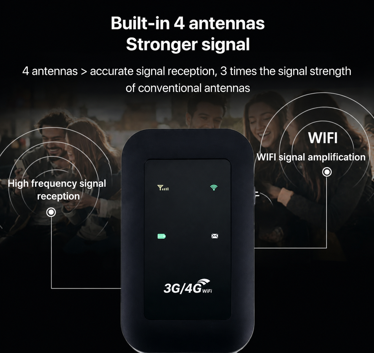 Bærbar 4G WiFi-router – Højhastighed mobiltrådløs internetforbindelse