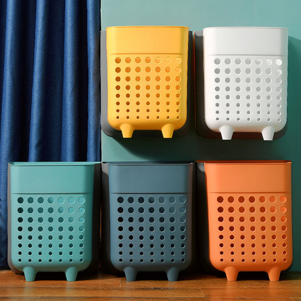 LaundryEase - Væghængt vasketøjskurv med rummeligt og sammenklappeligt design