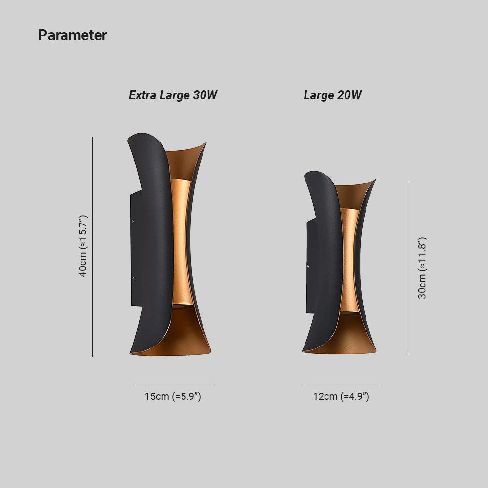 Arcora Curve Udendørs Væglampe Med LED IP65 Fastmonteret