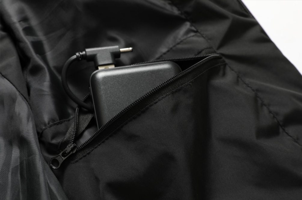 Opvarmet Unisex Jakke med Justerbar Varme og Vandafvisende Materiale