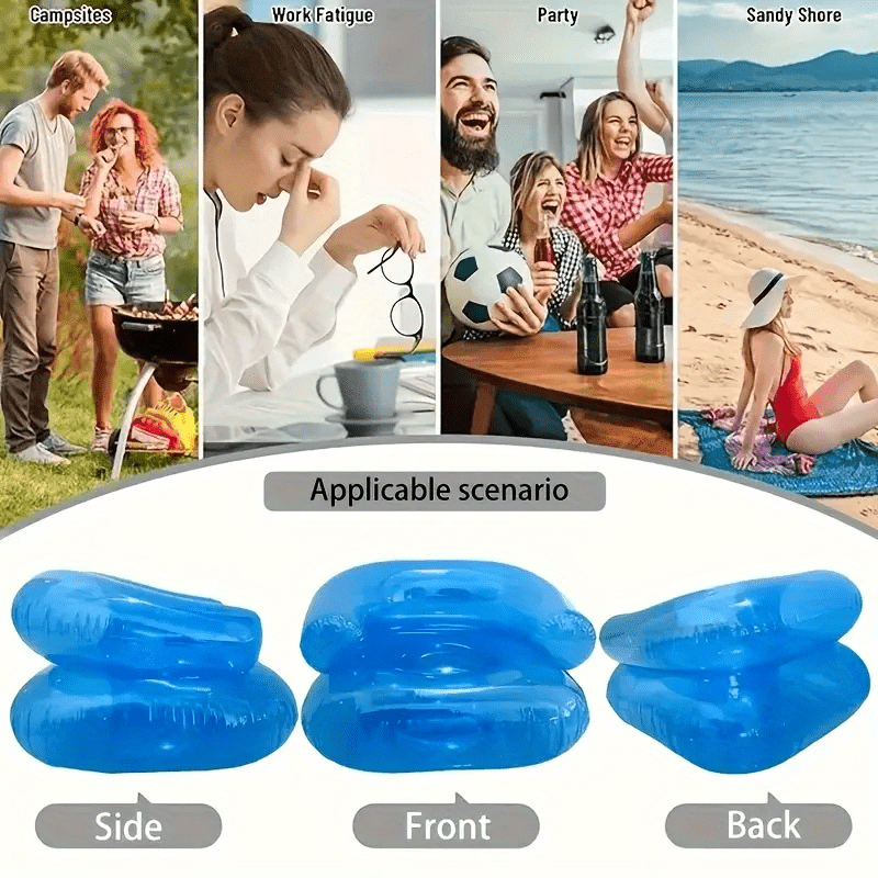 Oppustelig Lounge Stol til Voksne med Gennemsigtigt Design og Komfort Pude