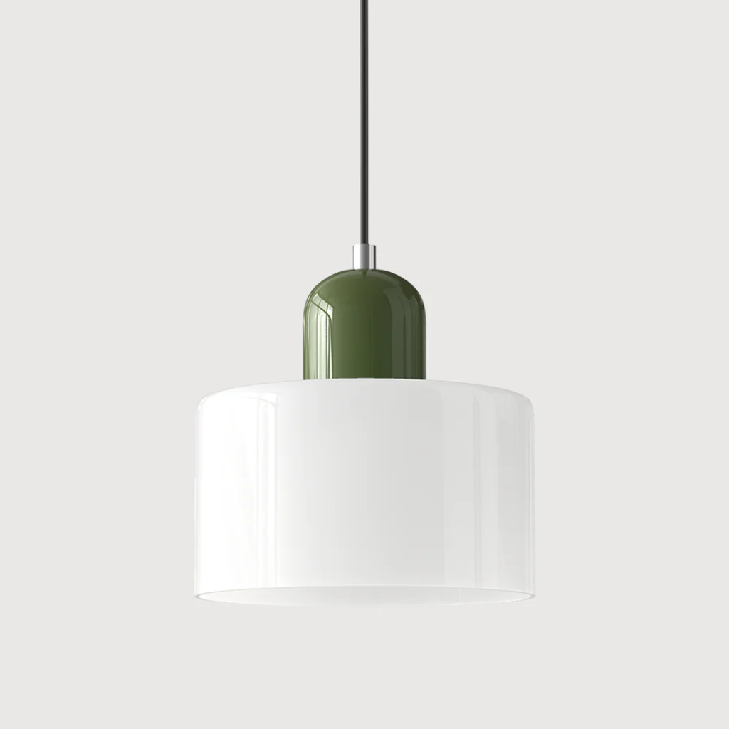 Retro Pendellampe med Glas Skærm og Justerbar Ledning for en Varm Atmosfære
