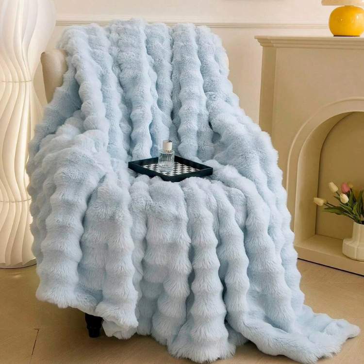 PlushHaven Faux Fur Vægtet Tæppe