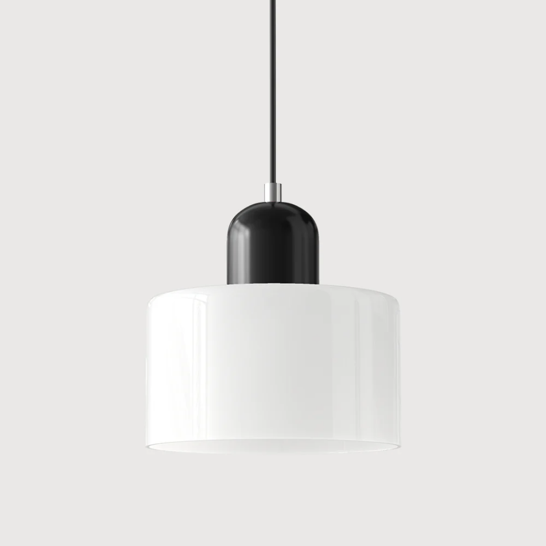 Retro Pendellampe med Glas Skærm og Justerbar Ledning for en Varm Atmosfære