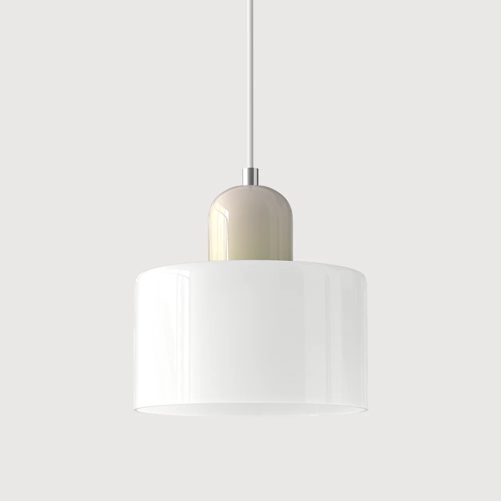 Retro Pendellampe med Glas Skærm og Justerbar Ledning for en Varm Atmosfære
