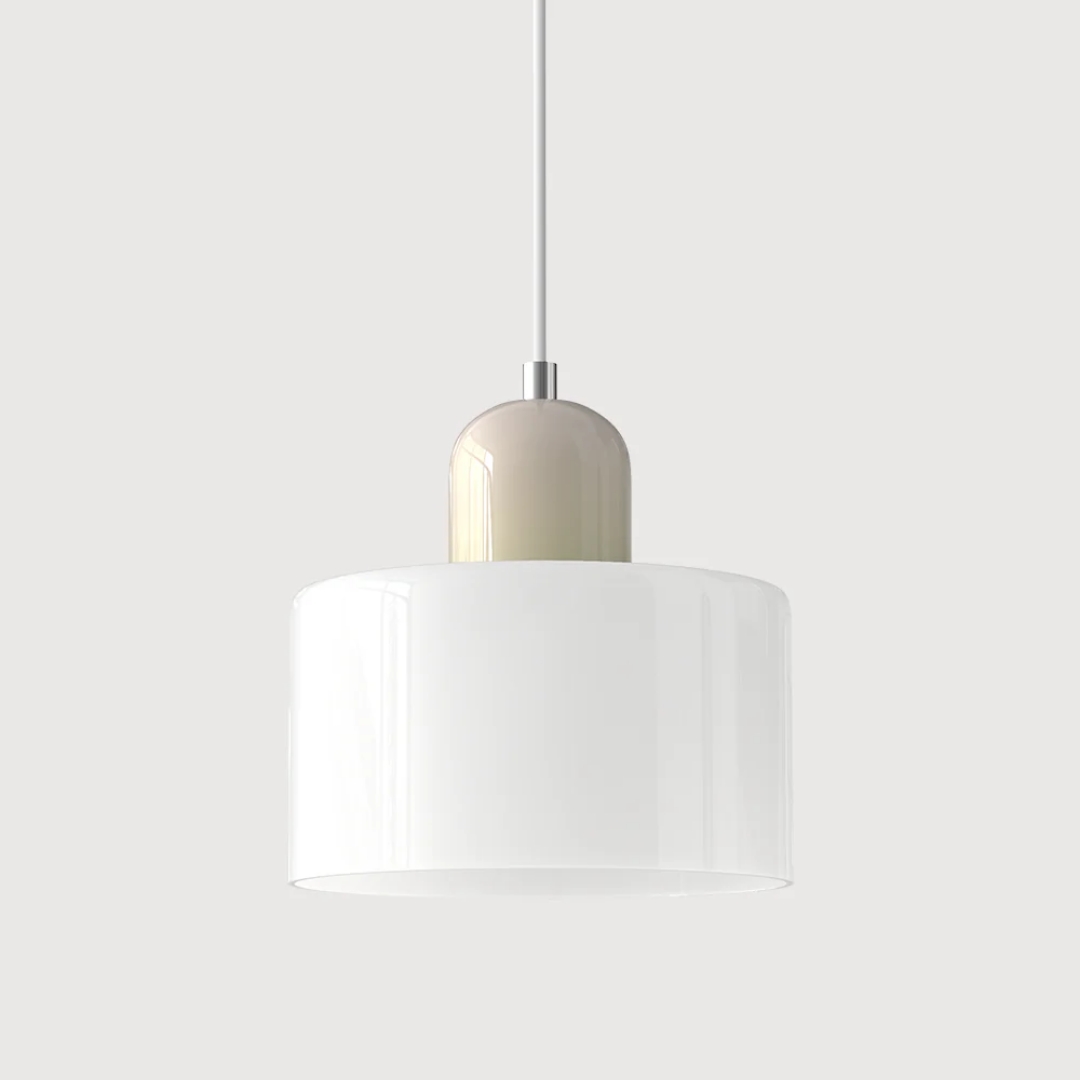 Retro Pendellampe med Glas Skærm og Justerbar Ledning for en Varm Atmosfære