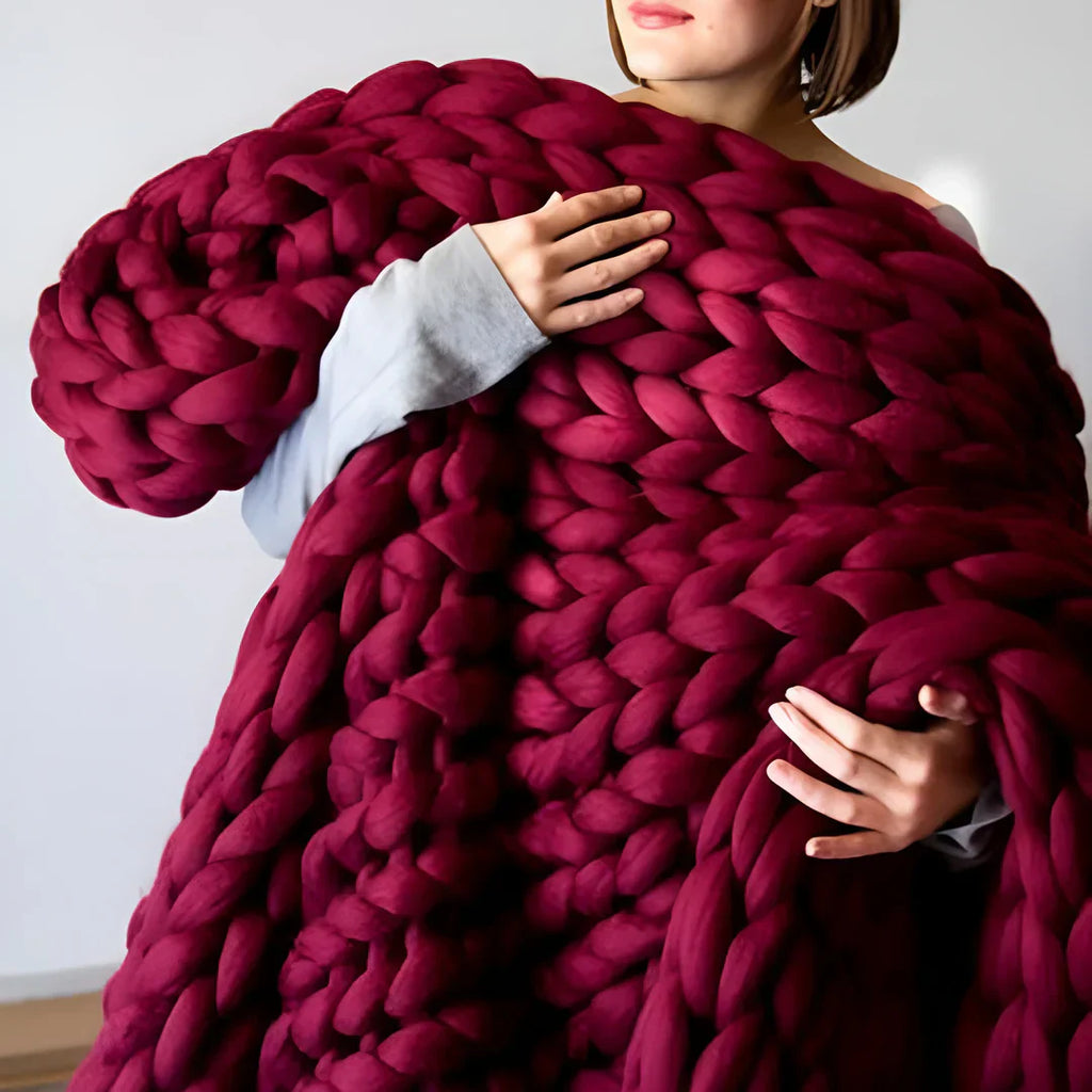 CozyWeave – Elegant plys tæppe med et tidløst tekstureret design