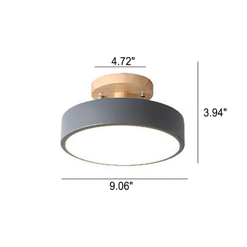 LED Rund Loftlampe | Nordisk Design | Semi-Nedsænket Montering | Økonomisk Indendørs Belysning