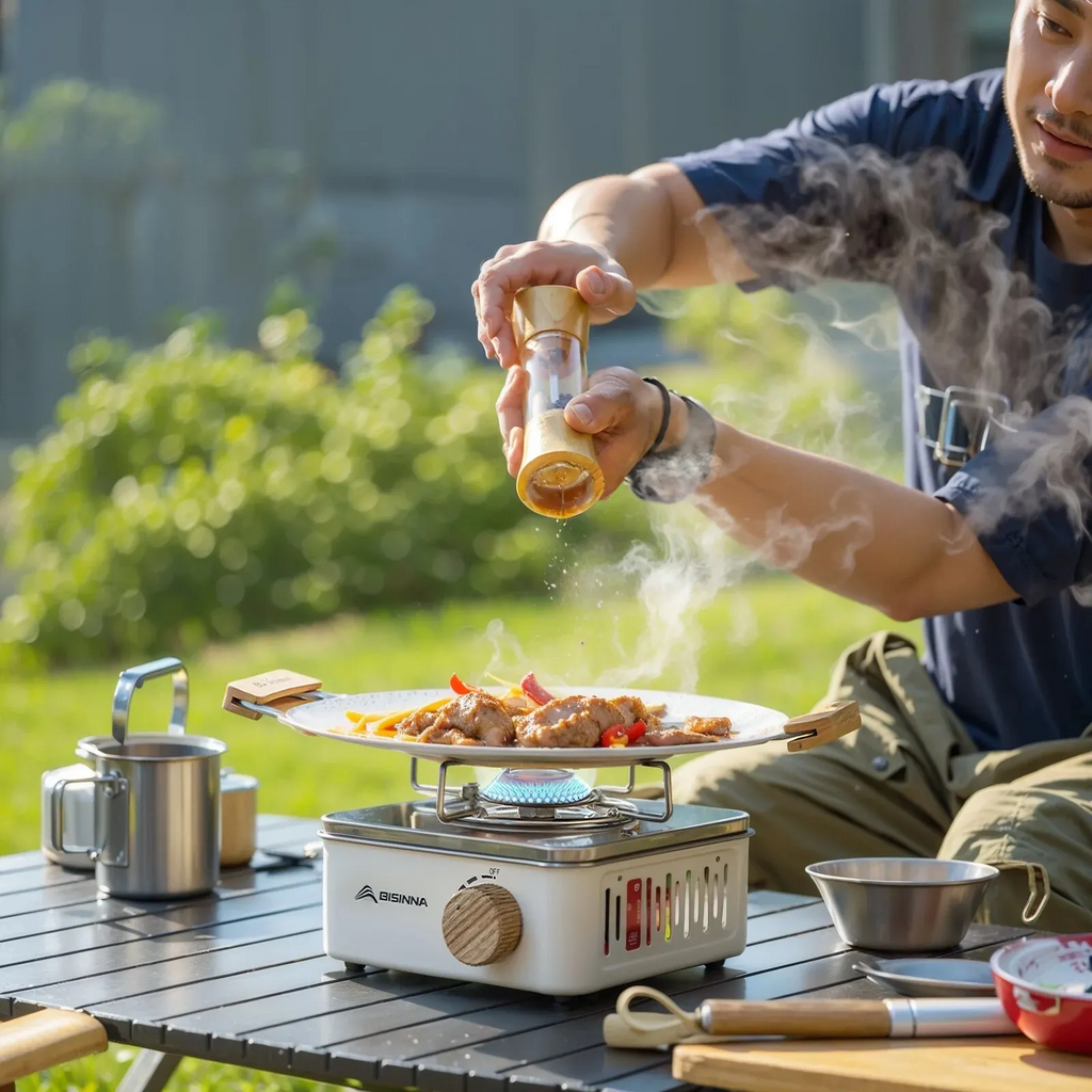 TerraFlame 2800W Bærbar Gasblus til Udendørs Madlavning på Farten