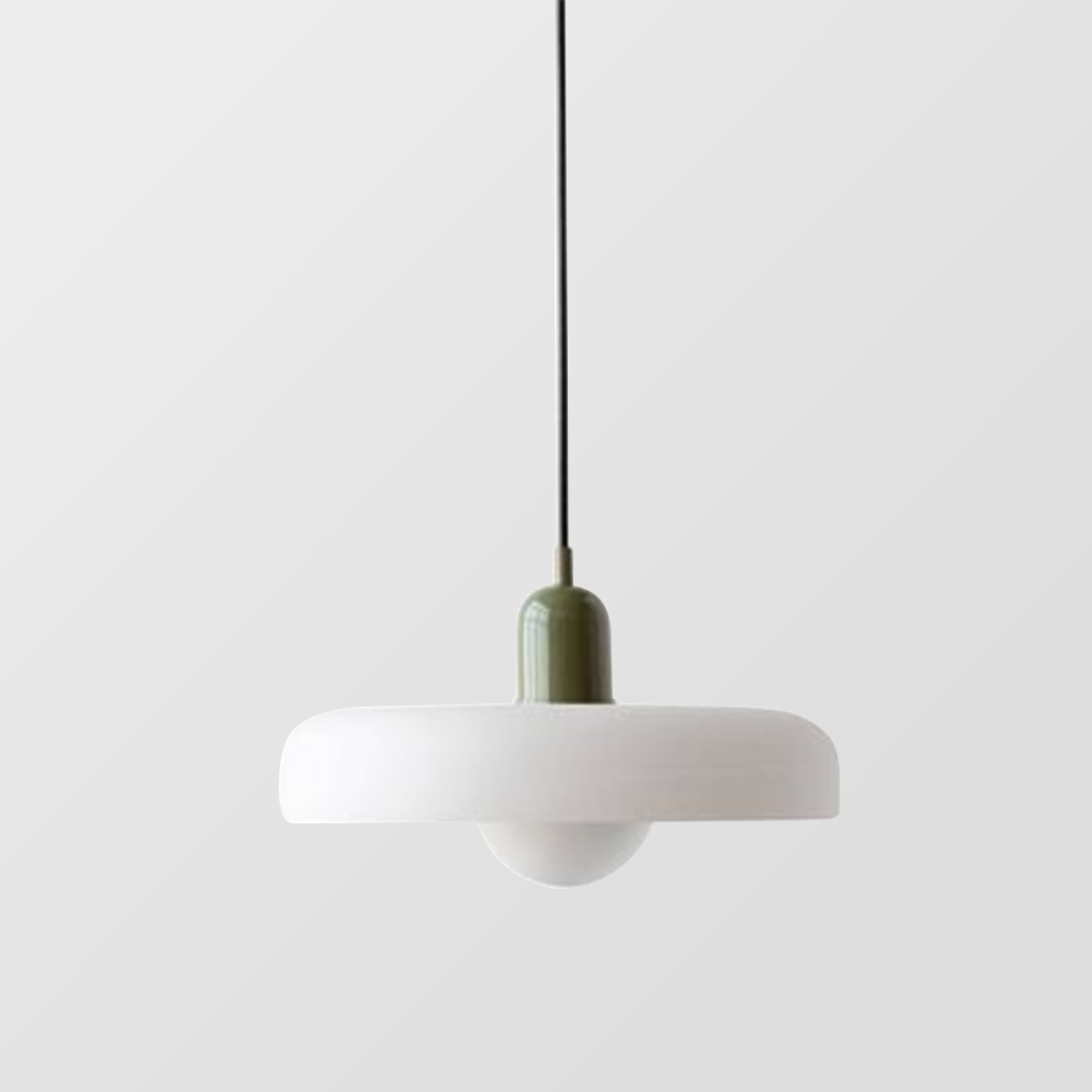 Liora Bauhaus Farvet Glas Pendelampe med Justerbar Højde | Petprovac