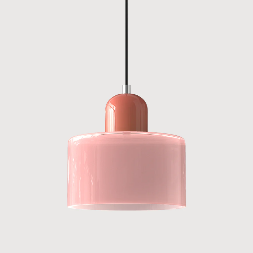 Retro Pendellampe med Glas Skærm og Justerbar Ledning for en Varm Atmosfære