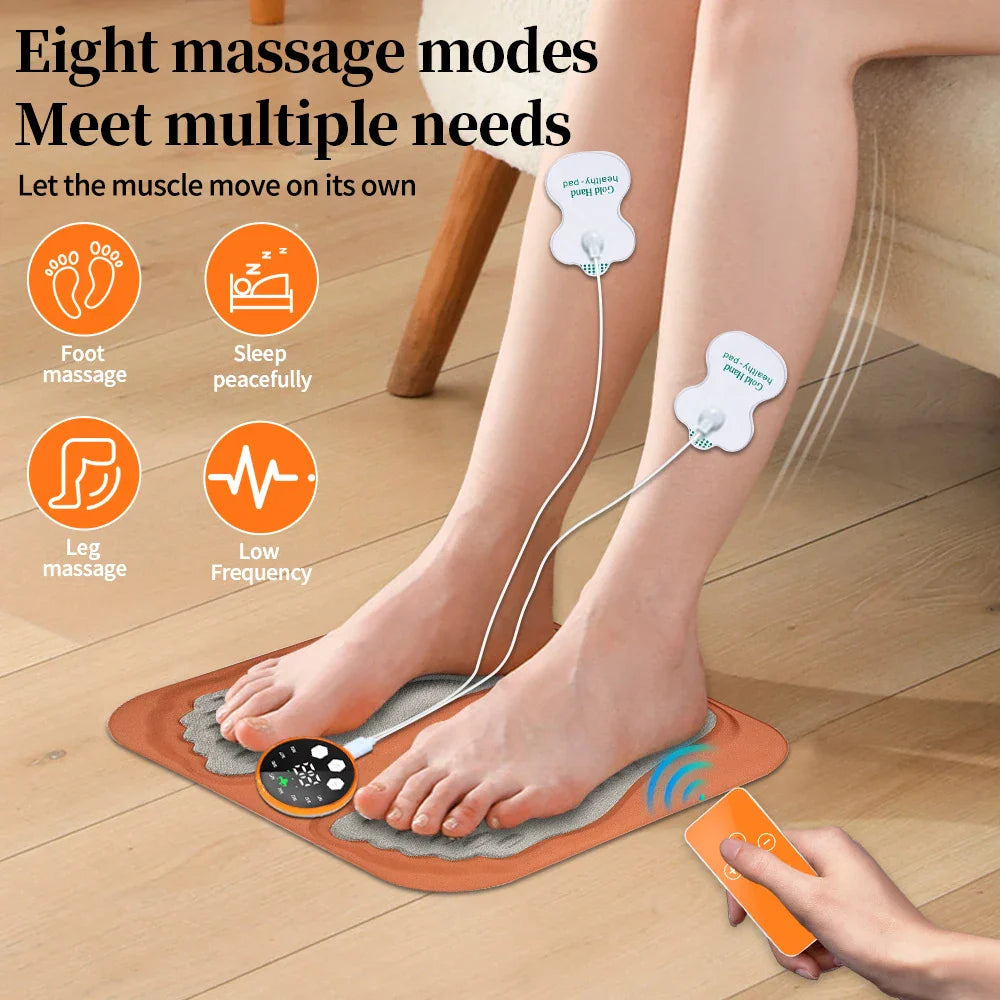 3D Fodmassageapparat – 8 tilstande, 29 intensitetsniveauer & sammenfoldeligt design til dyb afslapning