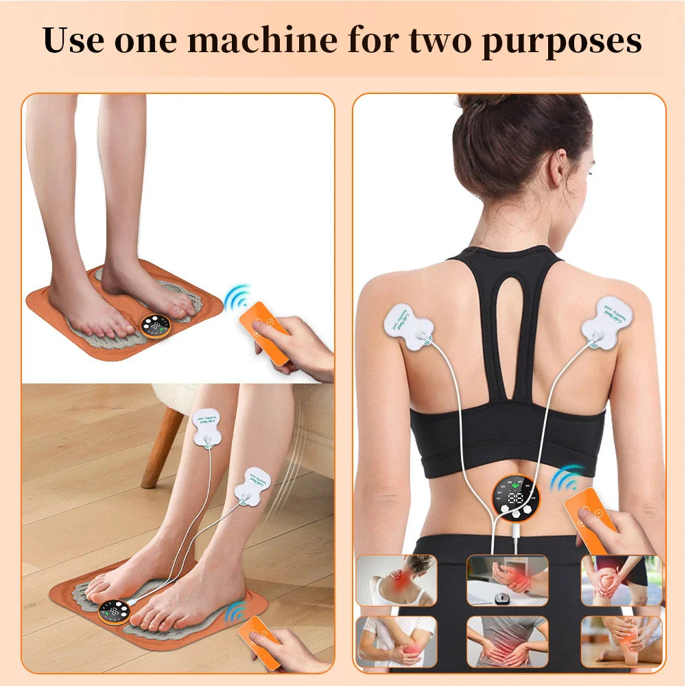 3D Fodmassageapparat – 8 tilstande, 29 intensitetsniveauer & sammenfoldeligt design til dyb afslapning