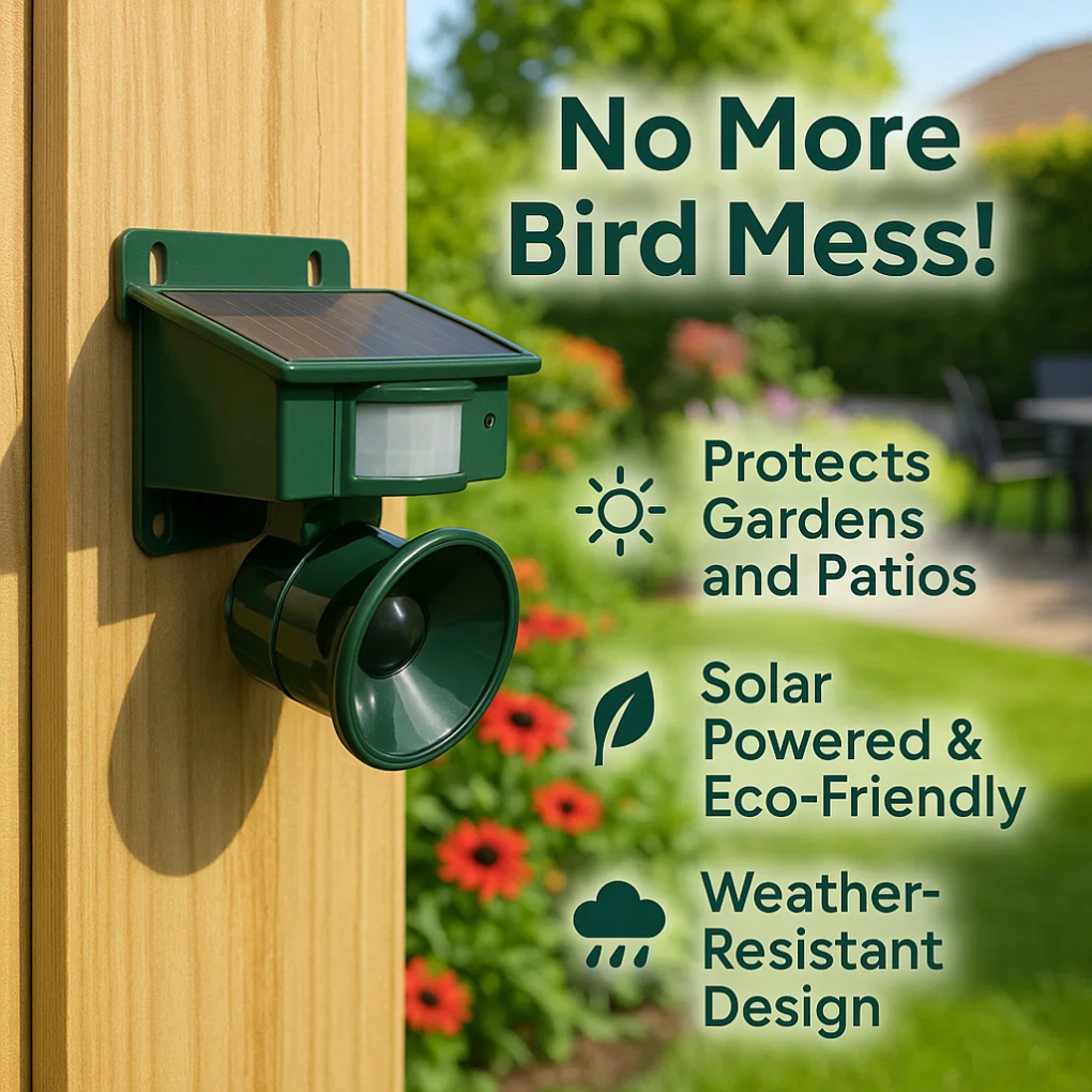 GardenGuard Fugleskræmmer – Smart Bevægelser Sensor til en Fredelig Have