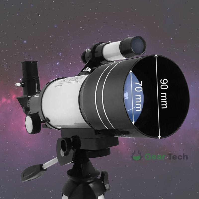 Professionelt Astronomisk Teleskop | 70mm Apertur, 300mm Brændvidde & Nem Opsætning til Stjernekikking og Naturudforskning