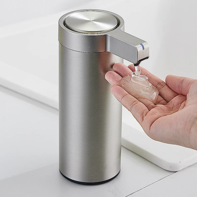 LuminaSteel Rustfrit Berøringsfrit Sæbedispenser i Moderne Badeværelser