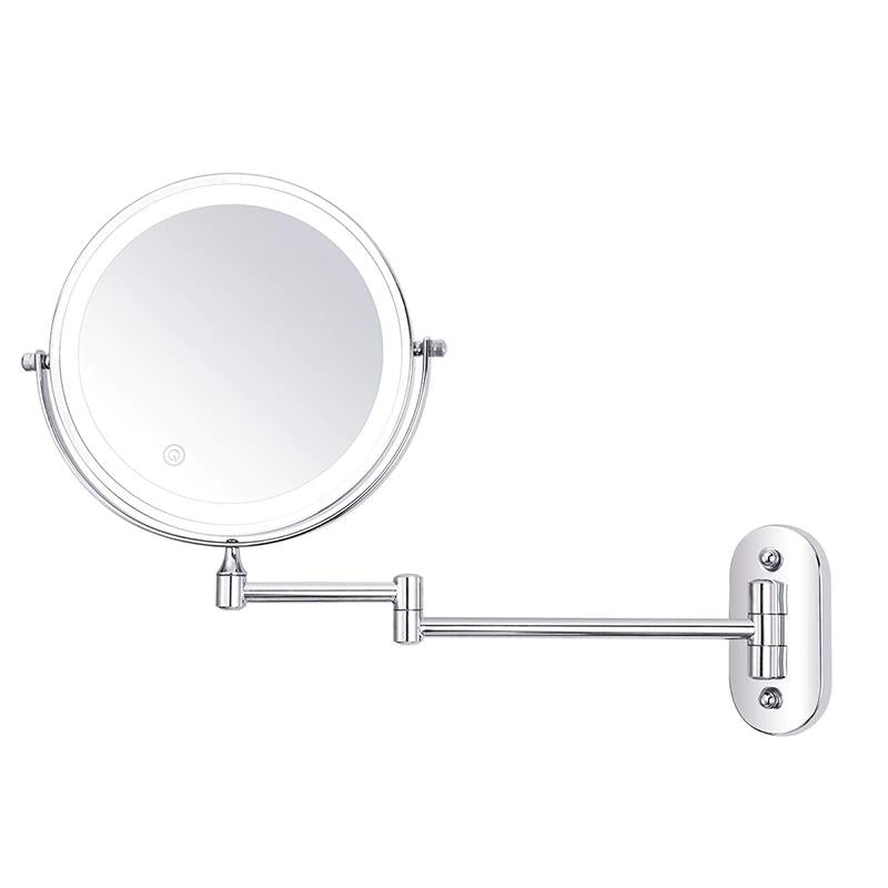 Luminex Chrome LED Makeup Spejl Med Forstørrelse Genopladelig | Petprovac