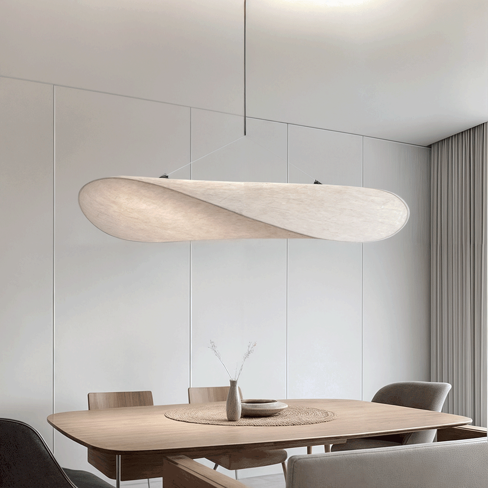 Nordic Glow Lyra Premium LED Krystal Lysekrone Med Silke Blade