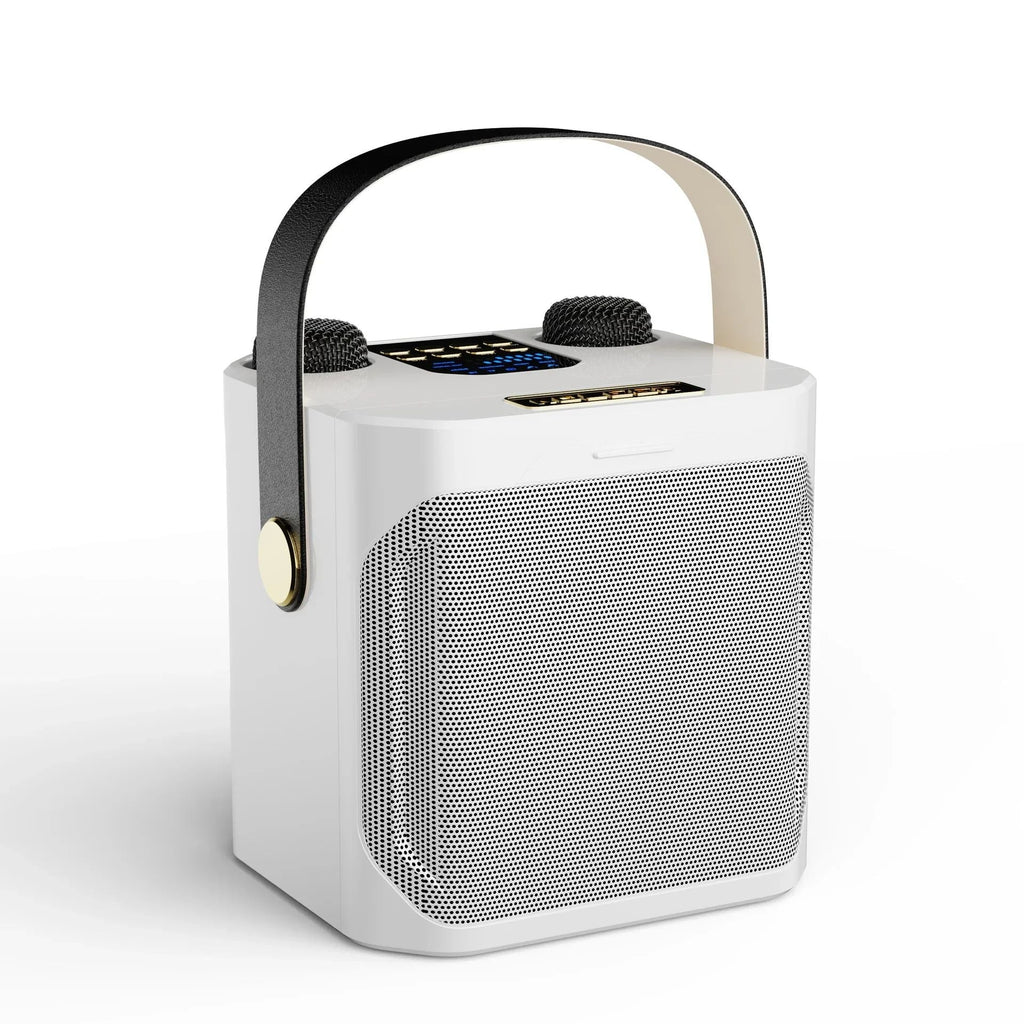 Karaoke Bluetooth-højttaler – 360° Surround Trådløs Subwoofer med Dual Mics